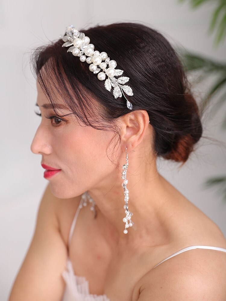 Wedding Bridal Hair band Silver Headpieces Rhinestones Crystal Headdress Handmade Hairstyles Jewellery Hair Accessories set