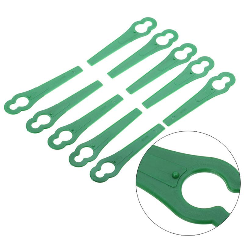 Universal 50Pcs Plastic Mower Cutting Blades Grass Trimmer Blades 12*7mm Fits Lawnmower Mower Head Strimmer Garden Tools