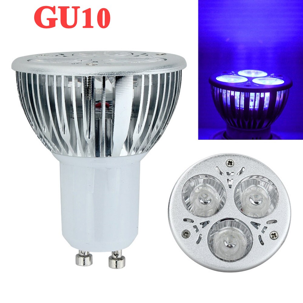 3W E27/GU10/MR16 UV Ultraviolet Purple Light LED Bulb Lamp 85-265V/12V Ultraviolet Bulb For Home Bedroom Kitchen Energy efficien