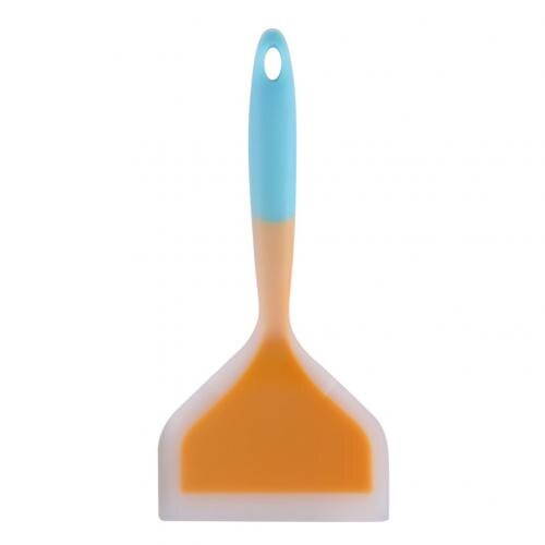 Kookgerei voor thuis, antiaanbak siliconen kookspatel, keukentaartschraper, chocoladepasta, keukengereedschap voor gebak: Blauw geel