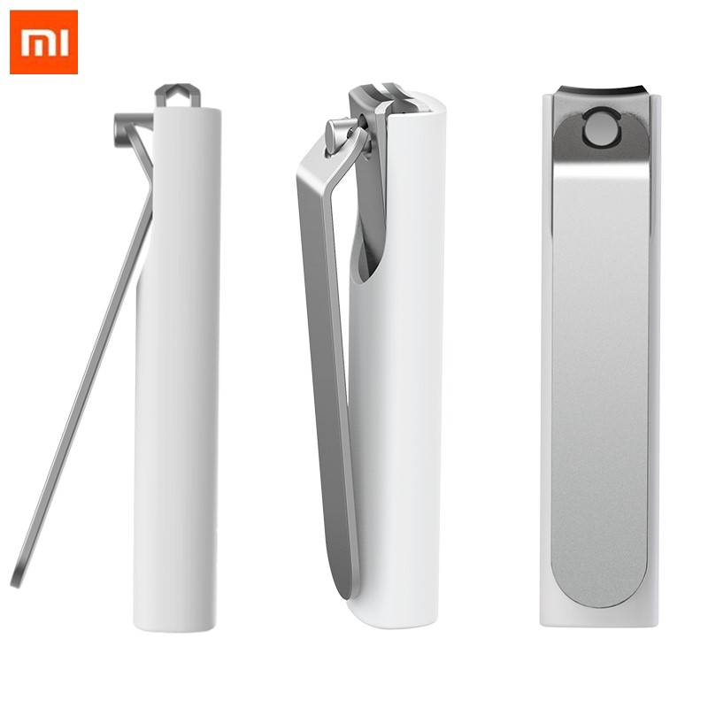 Xiaomi mijia 402 negleklipper i rustfritt stål pedikyrpleietrimmer bærbar neglefil med anti-sprut lagringsskall