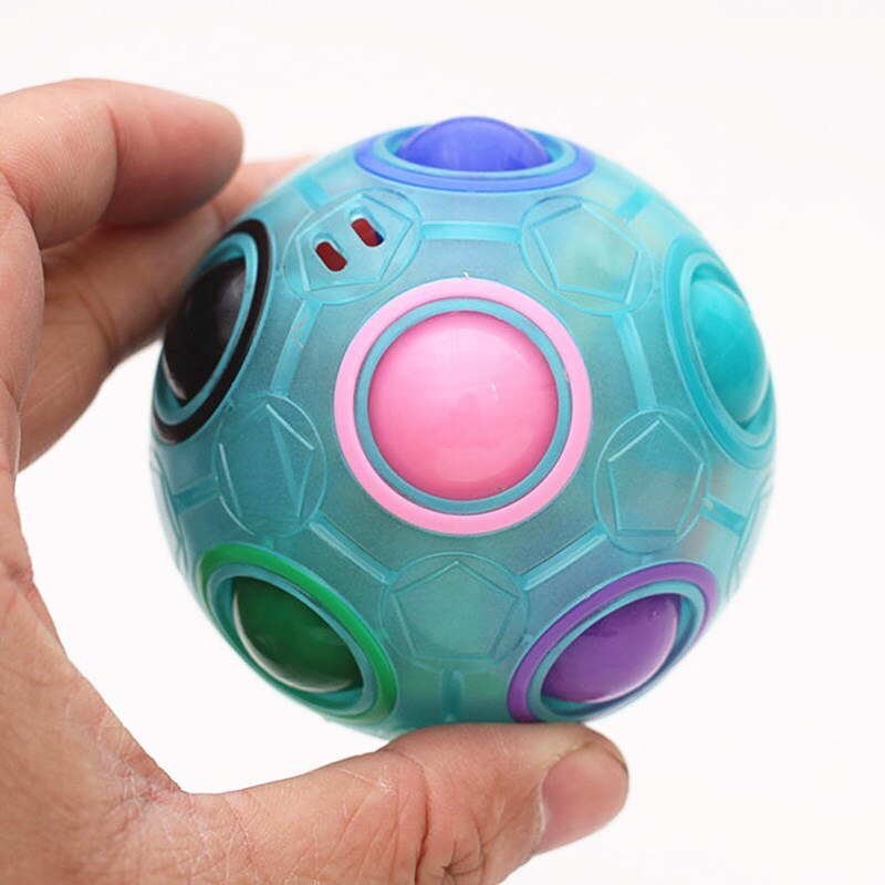 Magic Rainbow Puzzels Creatieve Doolhof Fidget Speelgoed Autisme Speelgoed Grappig Hand Spel Anti Stress Reliever Speelgoed Educatief Speelgoed Kinderen: 1PC Luminous Blue
