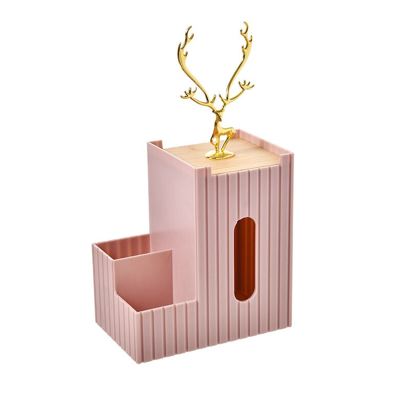 Paper Box Wall-Mounted Home Living Room Punch-Free Upside-Down Kitchen Bedroom Toilet Storage Wall Hanging Tissue Holder: Pink Storage