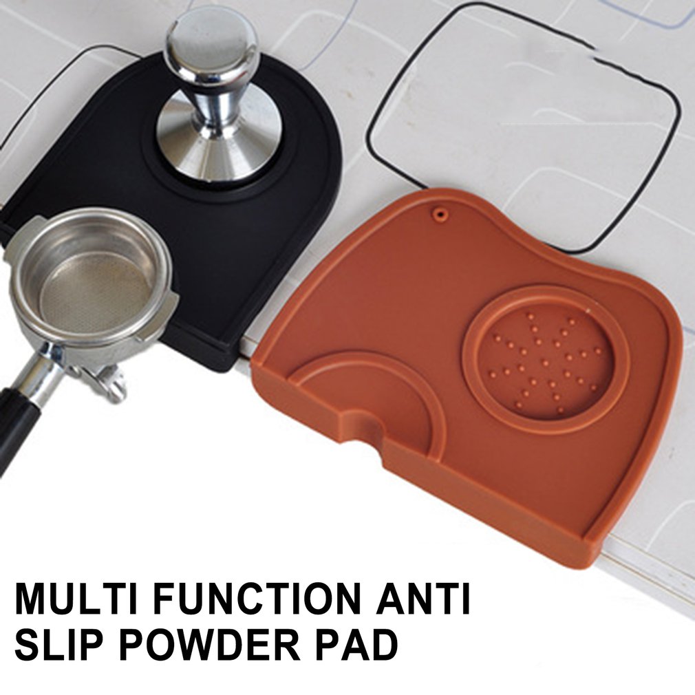 Silikon anti-skli kaffe tamper matte l-form kaffe tamping matte skrivebord operasjonsbord bar kaffe hjørne pad hjem kjøkken verktøy