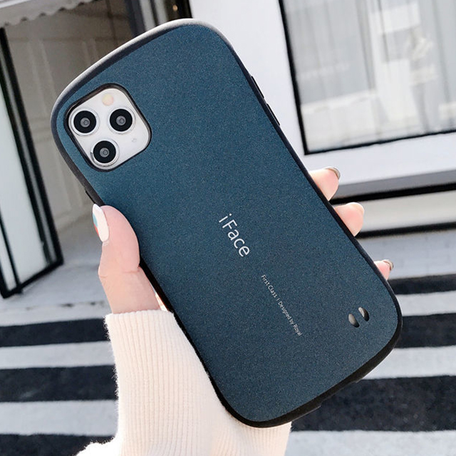 iFace Matte Phone Case For iPhone 15 Pro Max 14 13 12 11 Pro X XR XS Max Shockproof Slimming Waist Silicone Back Luxury Cover: EVA / Blue