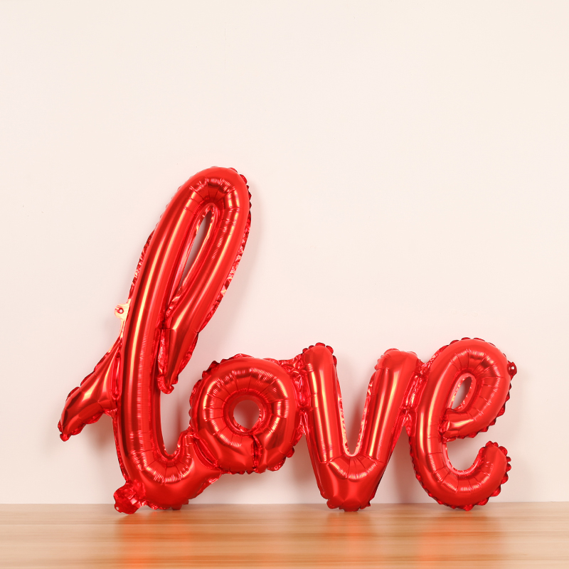 54/72/108cm ligatury różowe złoto list miłosny ślub walentynki balon romantyczny przyjęcie rocznicowe kulki dekoracyjne: red / 73cm