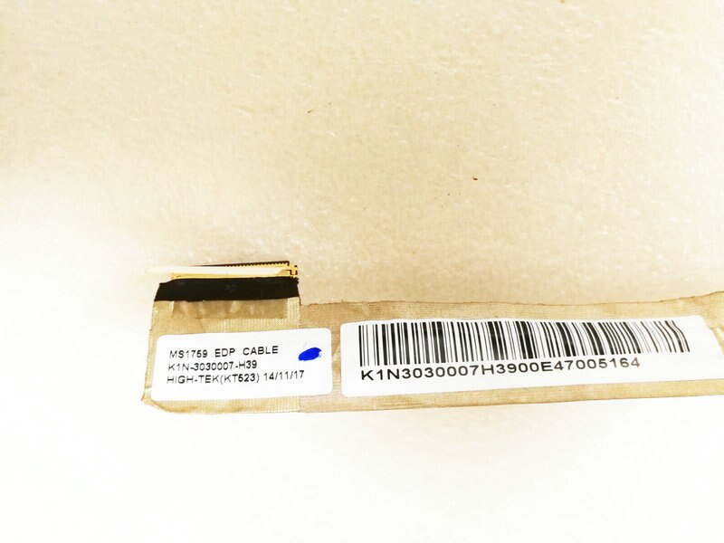 original for MSI MS1759 K1N-3030007-H39 led lcd lvds cable