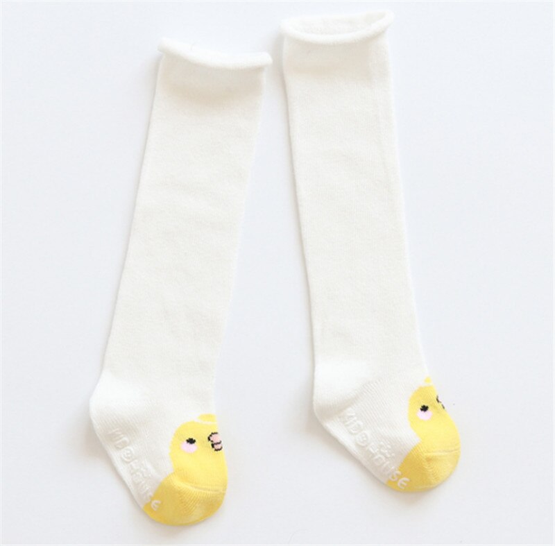 Schattige Baby Kousen Katoen Knie Hoge Kousen Anti-Slip Lange Been Warmer Unisex Kids Kousen voor 0-3 jaar: B / S