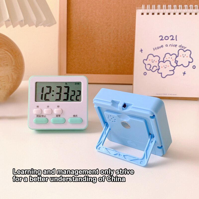Multifunctional Kitchen Timer Mini Learning Alarm Clock Time Management Timer Self-equipped With A AAA Battery