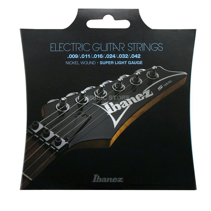 Ibanez Nickel Wound Electric Guitar Strings, Balanced Tension, Ibanez mikro, 7-String, 8-String: IEGS6 009-042