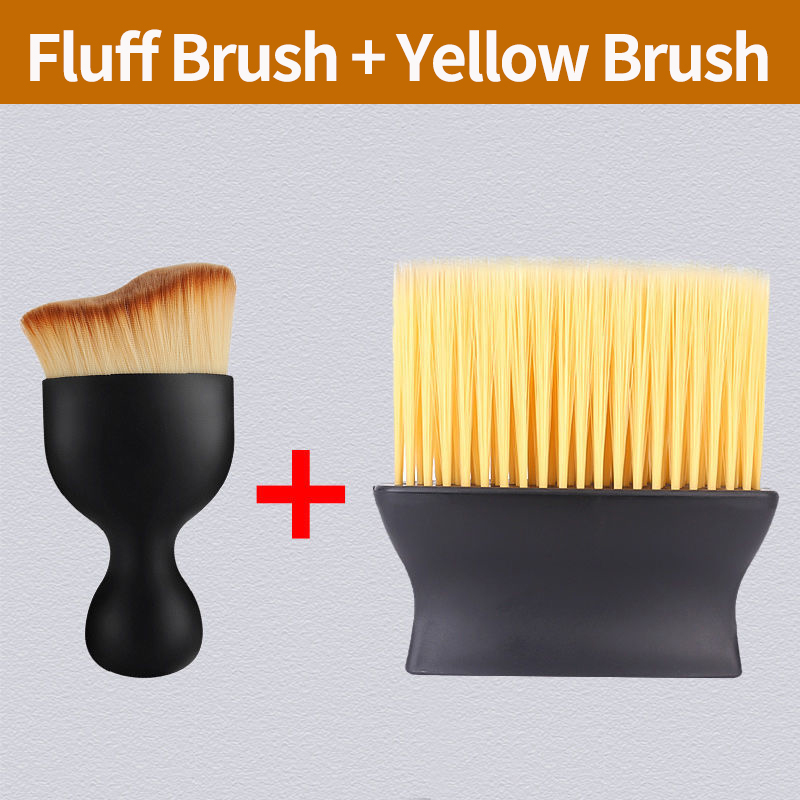 Car interior sweeping dust soft brush car wash tool artifact car interior gap dust brush air outlet cleaning brush: Yellow