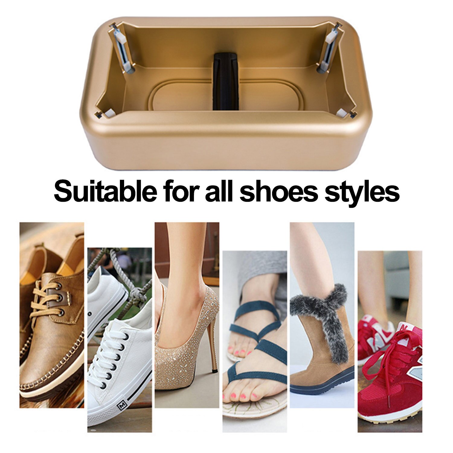 Shoe Covers Box Dispenser Portable Automatic Foot Boot Cover Machine with T Buckle for Indoor Hospitals Home Shop Office