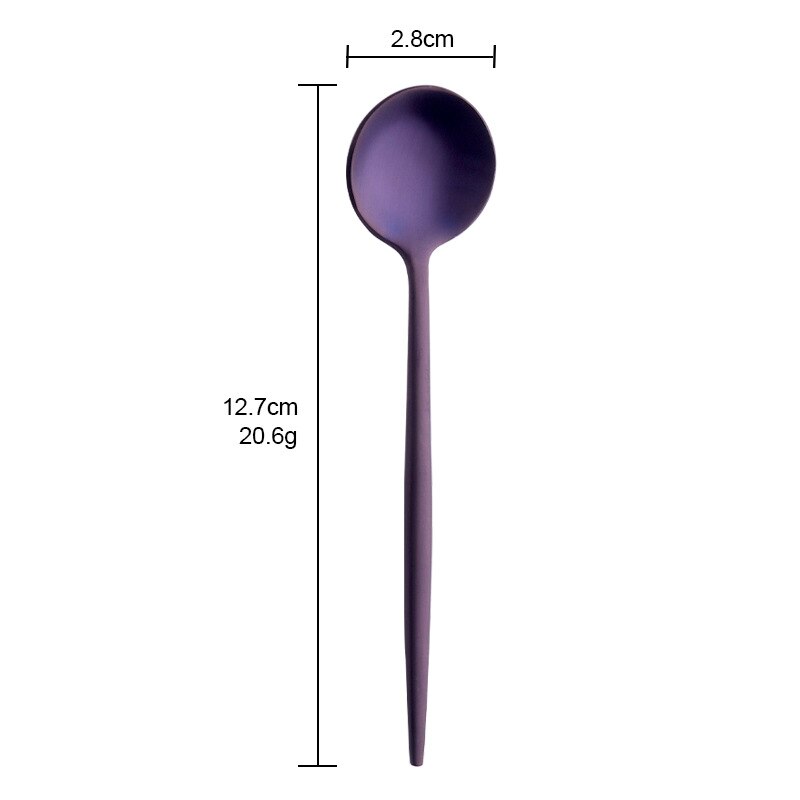 7 Colors Tea spoons Stainless Steel Small Coffee Spoons Gold Tableware Cutlery Unique Gold Small Dessert Spoon