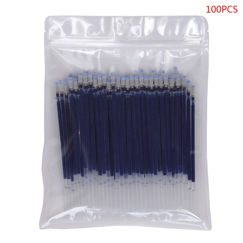 100 stuks neutrale inkt gel pen vullingen zwart blauw rood 0.5mm kogel vullingen kantoorbenodigdheden  qx2b: Bl