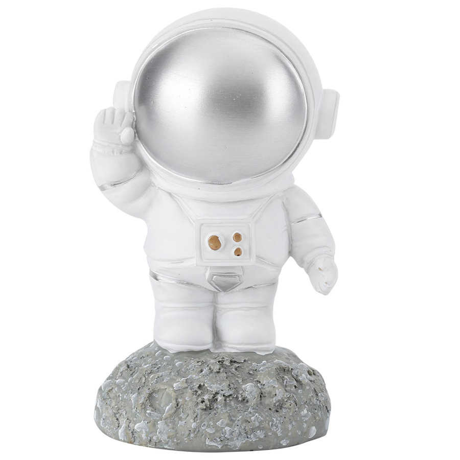 Skrivebord tilbehør skoleartikler harpiks astronaut statue ydre rum legetøj rummand desktop dekorationer kontor ornamenter kontor