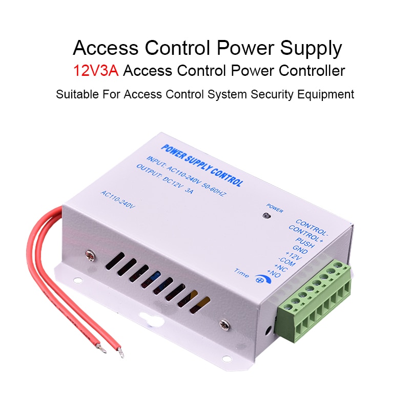DC 12V 3A Door Access Control system Switch Power Supply AC 110~240V Delay time max 15s Power Supply Control