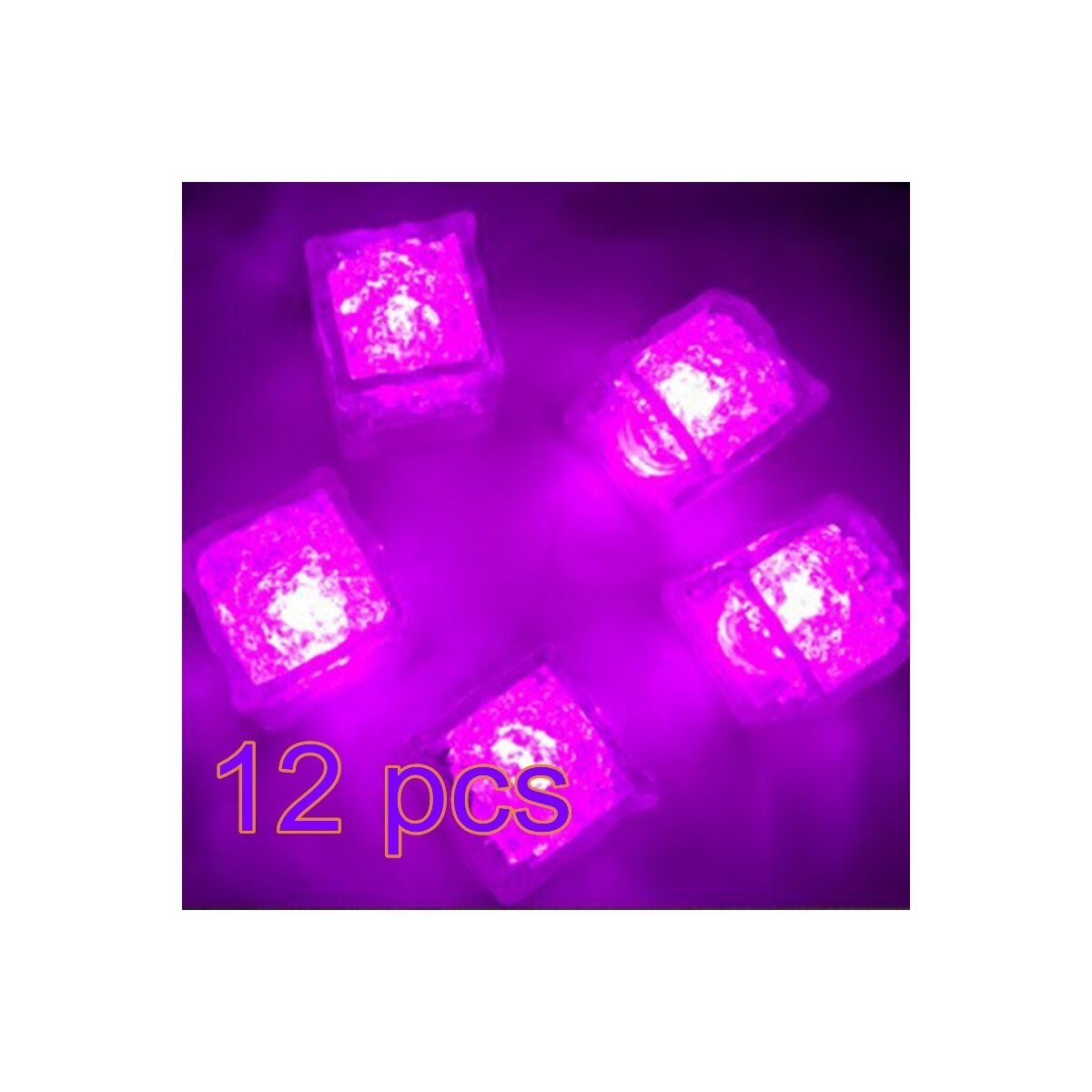 1/12pcs LED Ijsblokjes Gloeiende Partij Bal Flitslicht Lichtgevende Neon Wedding Festival Kerst Bar Wijnglas decoratie Benodigdheden: 12pcs pink