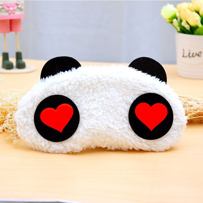 Mignon Panda Face de Couchage Masque Pour Les Yeux Yeux Bandés Voyage Sommeil Aide