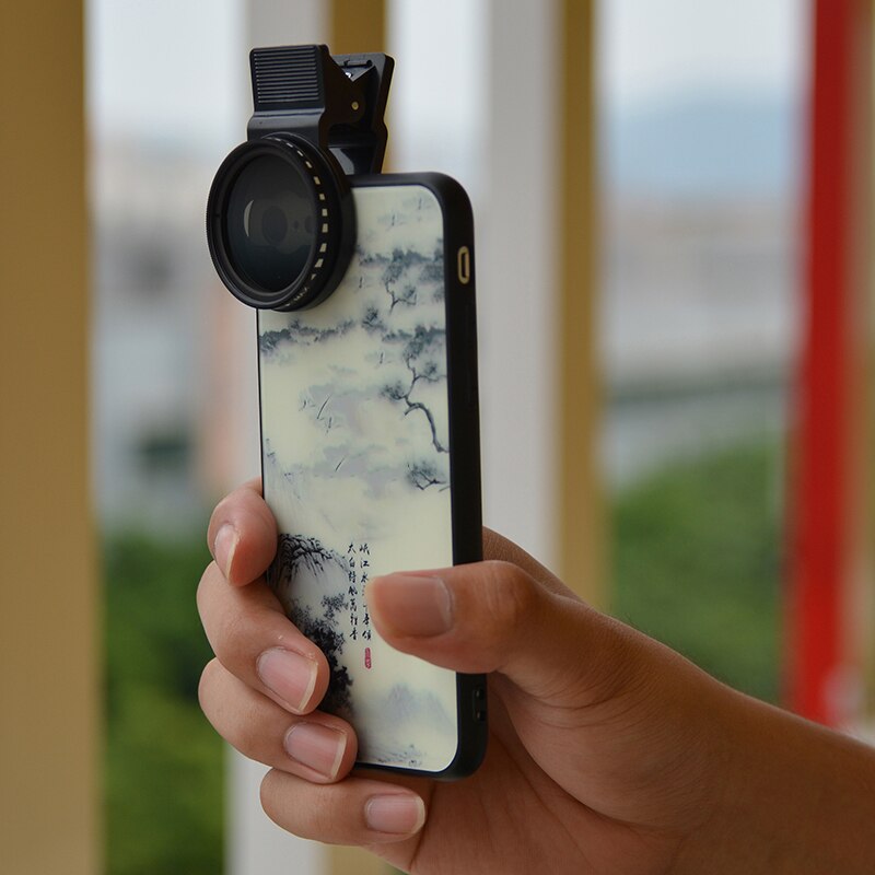 Adjustable 37mm Neutral Density Clipson ND2ND400 Phone Camera Filter