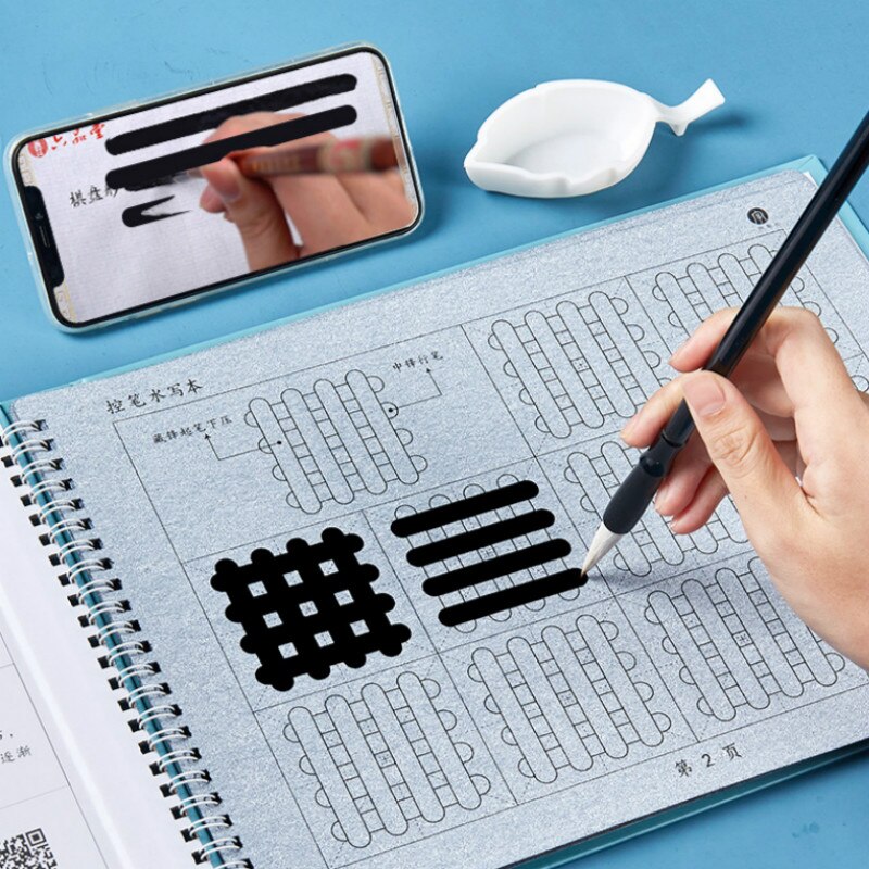 Water Wiritng Cloth Copybook Children Basic Pen Control Copybook Set Chinese Basic Strokes Calligraphy Copybook Set Caligrafia