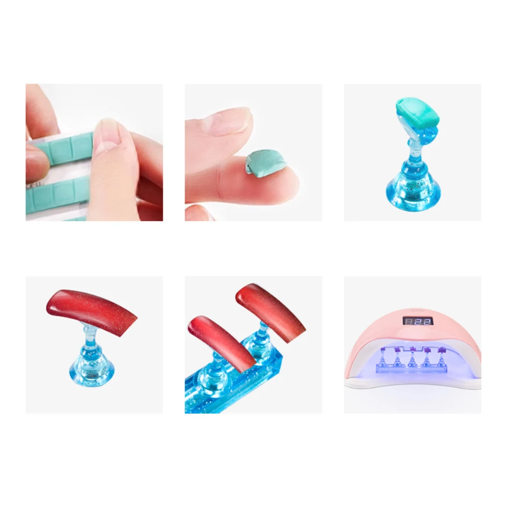 1pc nagelkonsthållare övningsställ uv-gellack visningshylla nagelform diy manikyr övningsverktyg