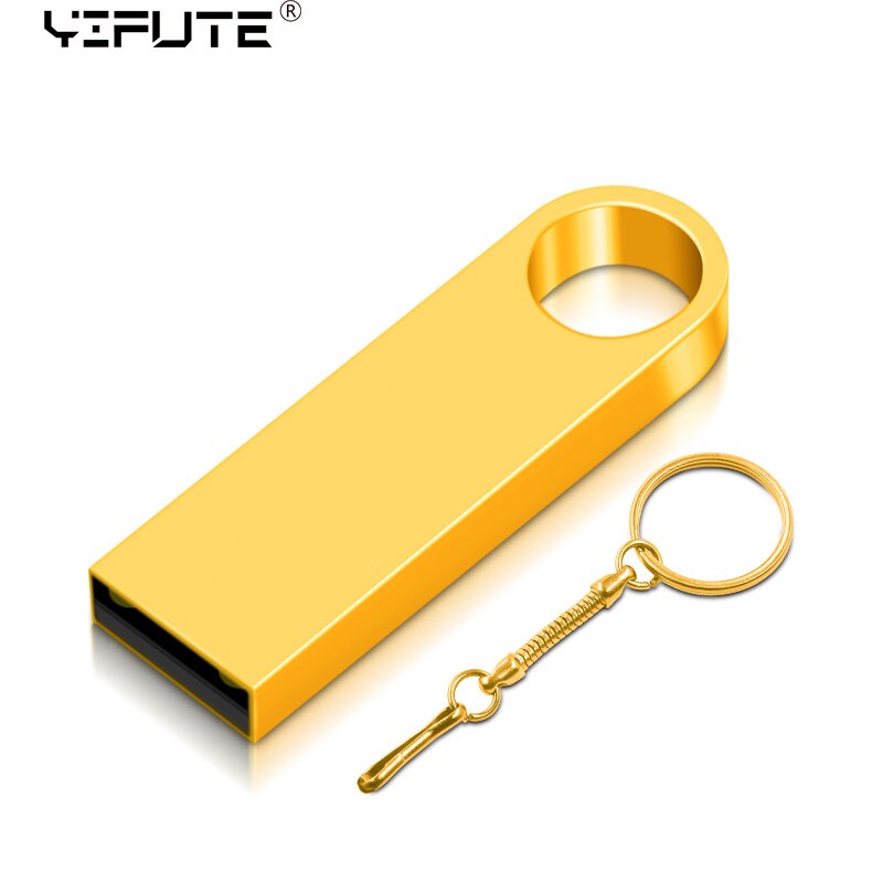 Metal Mini USB Flash Drive 256GB 128GB 64GB 32GB 16GB 8GB Pendrive Cle USB Flash Stick Pen Drive 8 16 32 64 128 256 GB USB Stick: 64GB / Gold