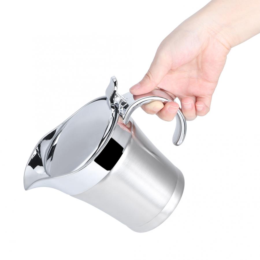 450ml Gravy Boat 304 Stainless Steel Double Layer Insulation Flavor Sauce Pot Gravy Boat Serving Jug Kitchen Utensils