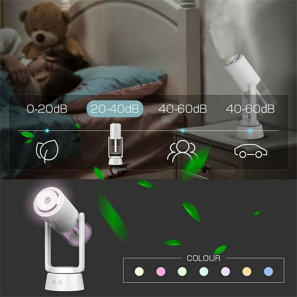 Portable Air Humidifier 230ml Scented Table Humidifier Anion Function 230ml Super Silent Wireless LED Lamp for Car Home