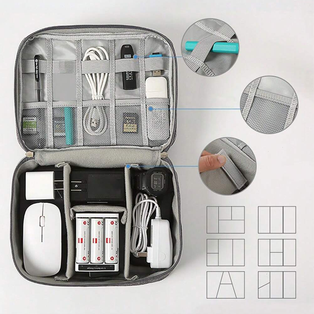 Travel Electronic Digital Storage Bag, Multifunctional High-capacity Earphones, Data Cable Protective Case, Dust Bag-DH