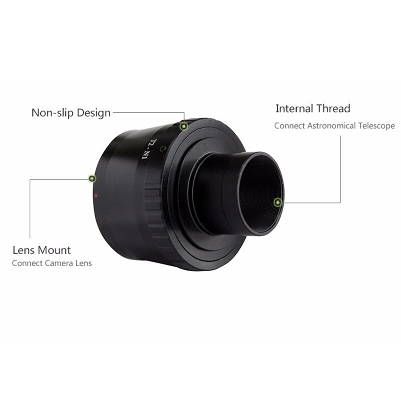 T-ring til nikon spejlfri kameraadapter +1.25in 31.7mm okularporte teleskoper mikroskopmonteringsrør