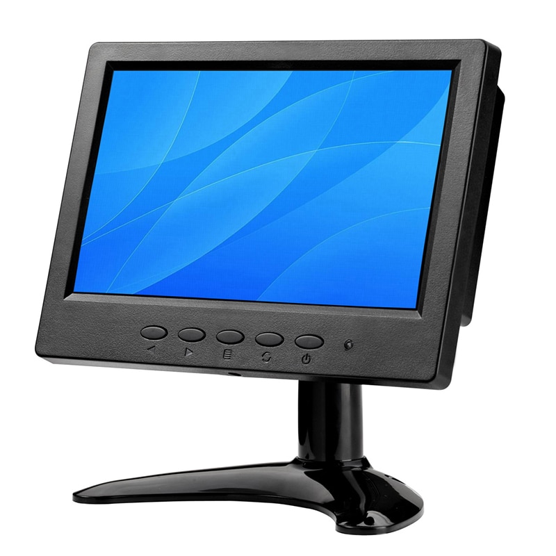 ZHIXIANDA H0716 7 pouces 1024*600 16:9 AV BNC VGA HDMI Signal Portable Mini écran LCD moniteur avec deux haut-parleurs