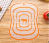 1Pc Kunststof Hakblok Frosted Snijplank Keuken Accessoires Keuken Snijplank Groente Vlees Pad Keuken Gereedschap: Orange small