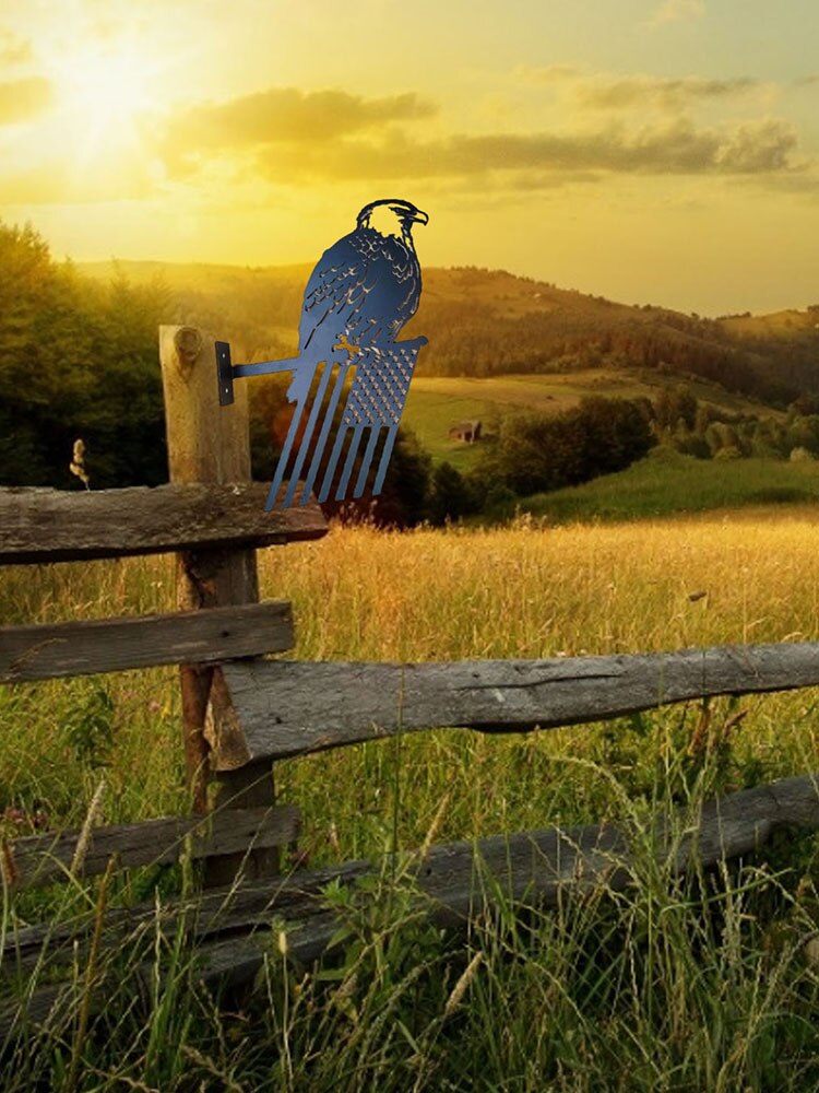 Steel Freedom Eagle Decoration Metal Birds Garden Yard Art Tree Art Silhouette Art Corten Steel Garden Decoration