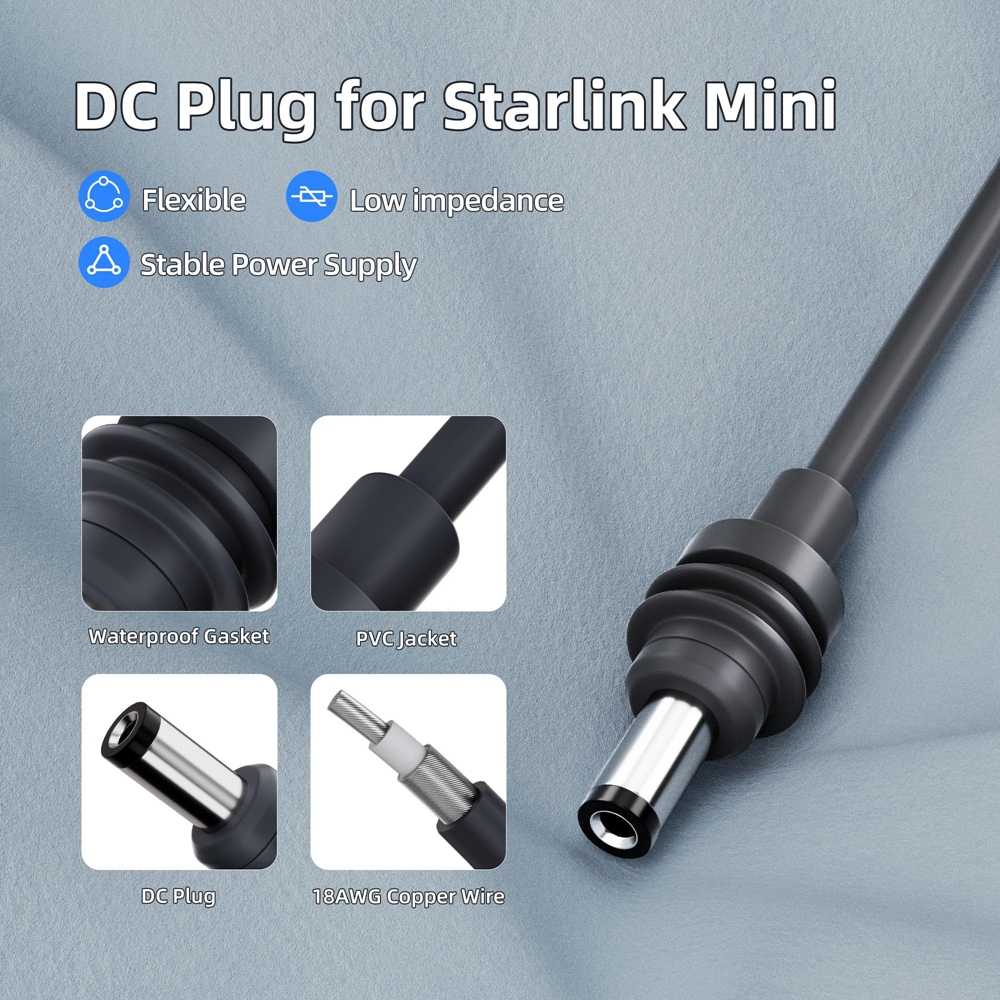 For Starlink Mini Step Up Power Cable 12V/24V to 30V 3.5A Converter with DC Power Cable 9V to 28V Input DC Step-Up Power Adapter