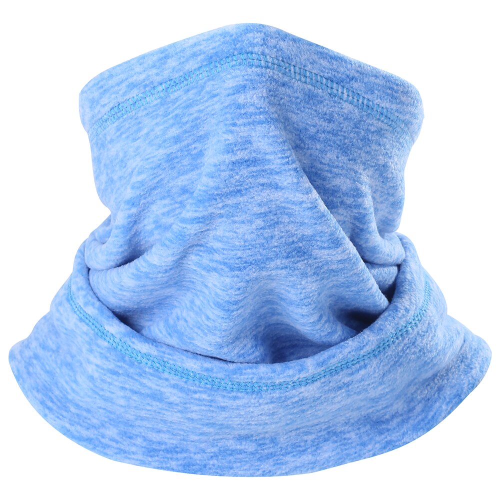 Qinglonglin Winter hiking skiing bandana windproof warmer neck gaiters for men: Sky blue