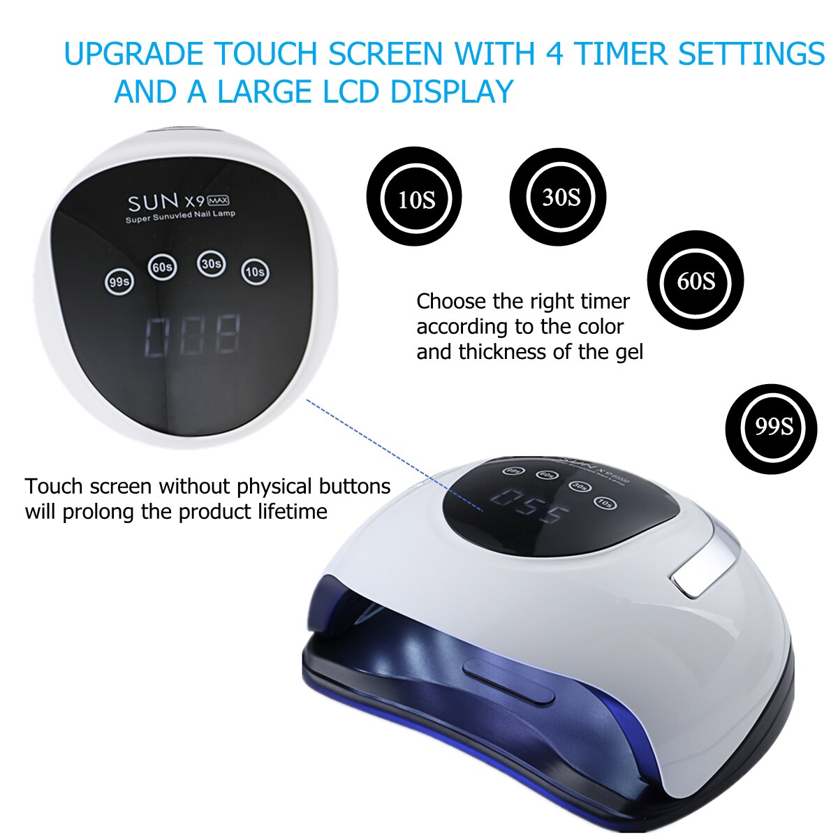 SUNX9 Max – lampe LED UV pour séchage des ongles, 114W, sèche-ongles avec capteur intelligent, lumière Gel à durcissement rapide, équipement de manucure, nouveauté