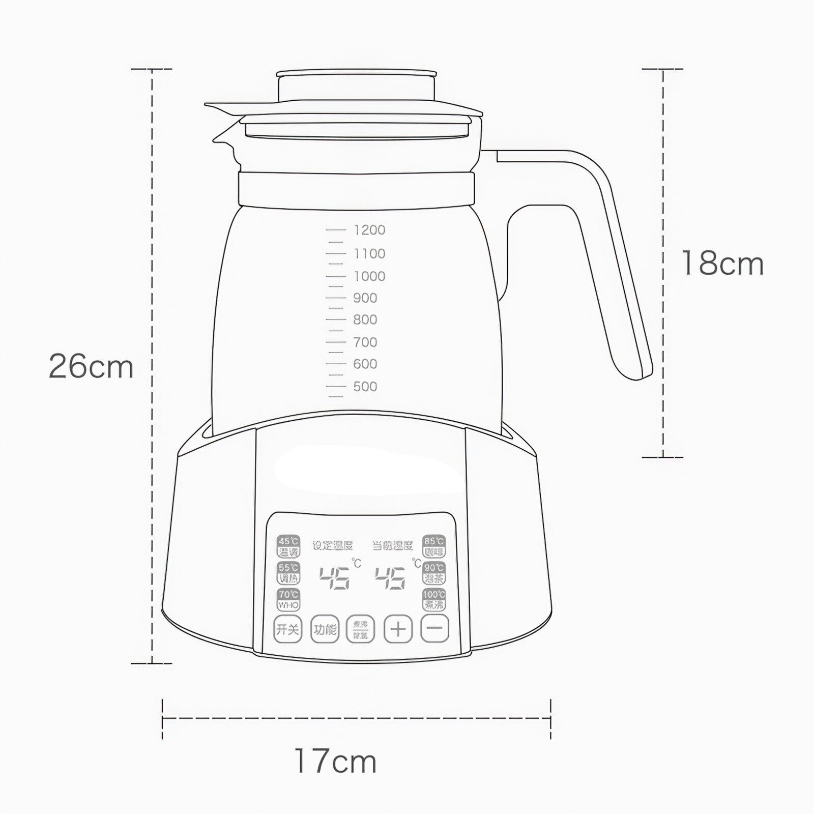 Fluitketel wegklapbare greep 1,2L - De Online Kampeerwinkel