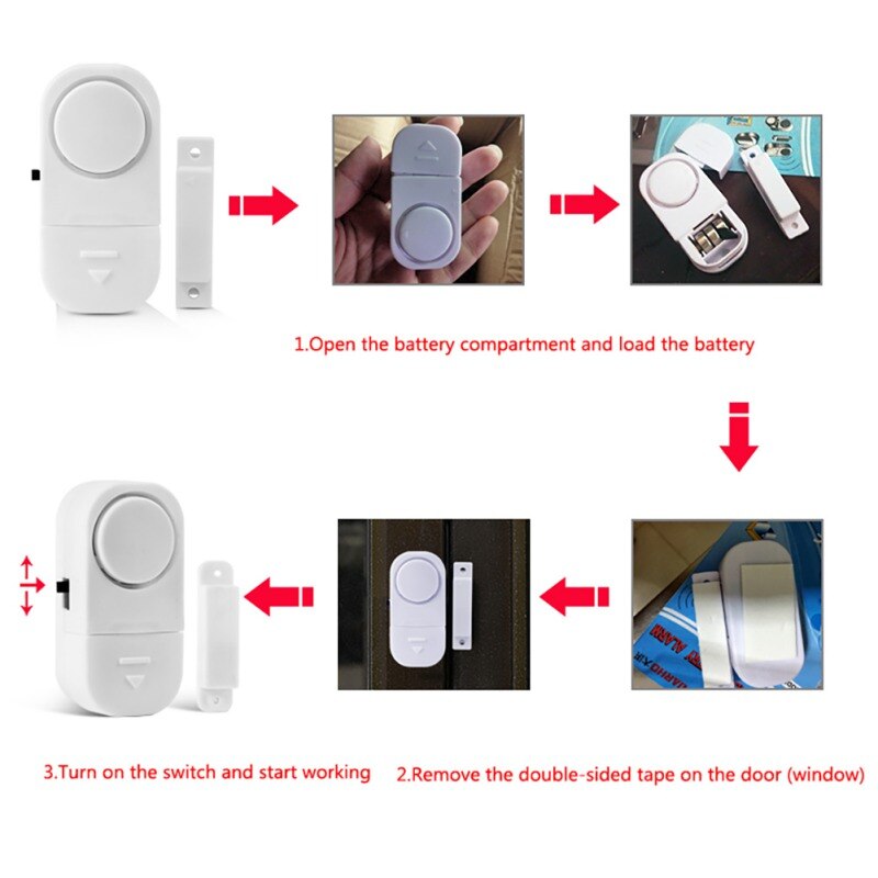magnetic electronic alarm Household burglar alarm room doors and Windows to prevent the opening of alarm remind the door