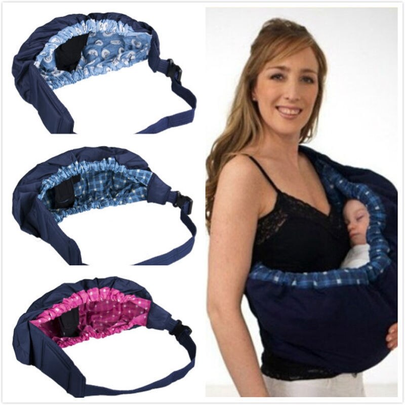 Nyfødt spædbarn baby slynge bærere justerbar wrap indpakning børn pleje papoose pose foran bære
