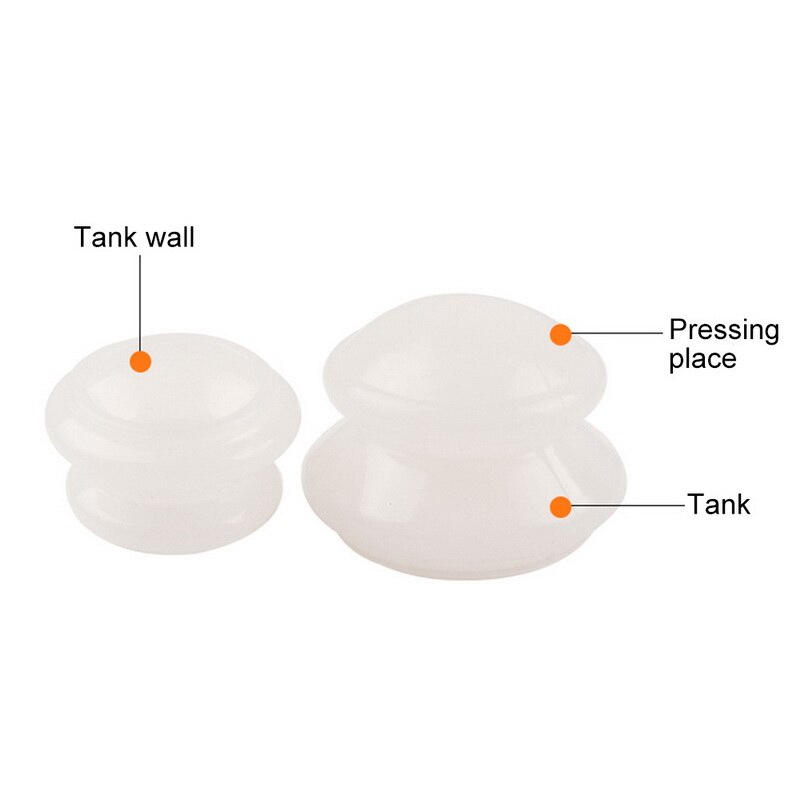 4 Stuks Siliconen Massage Cupping Set Anti Cellulite Vacuüm Cup Massager Chinese Therapie Zuig Facial Body