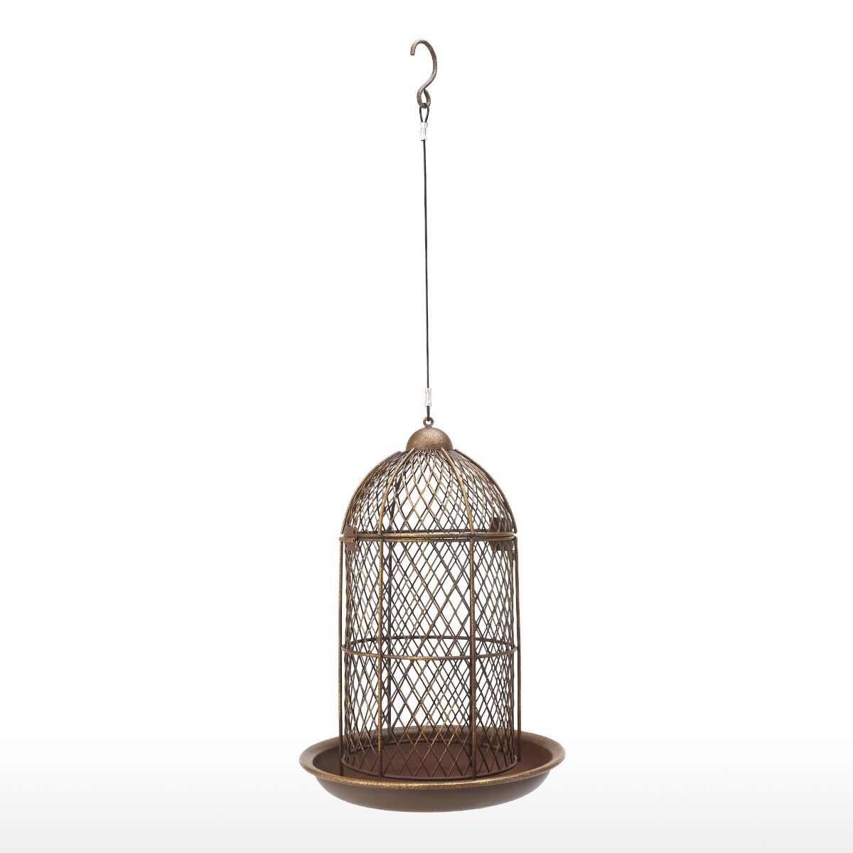 Tooarts Bird Feeder Bird Cage Feeder Hanging Wild Bird Feeder Garden Backyard Decoration Bird Home Decoration Crafts