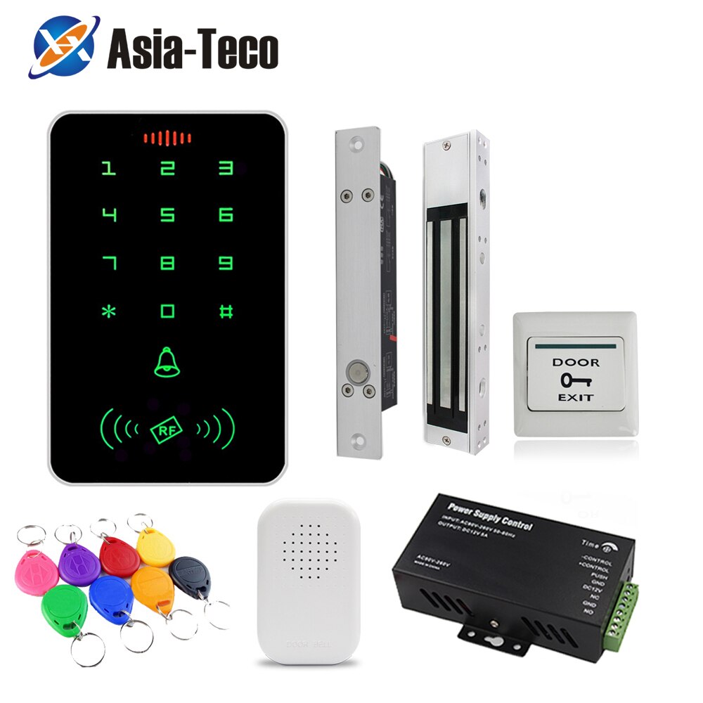 Access Control Kit Backlight Smart Keypad 125K Standalone Access Controller Magnetic lock Power Supply Door Access Control Kits