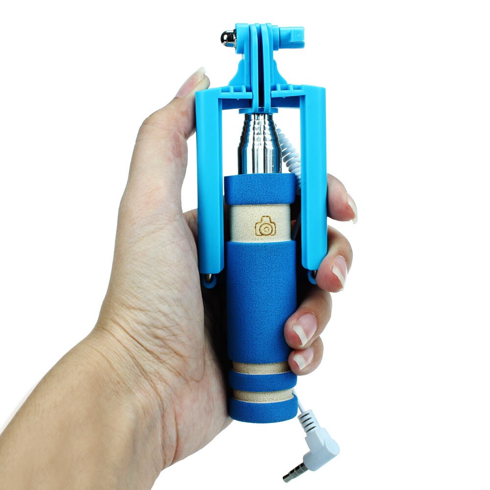 Mini Extendable Handheld Fold Self-portrait Stick Holder Monopod Outdoor Protable Mini Wire Control Selfie Stick Selfiestick