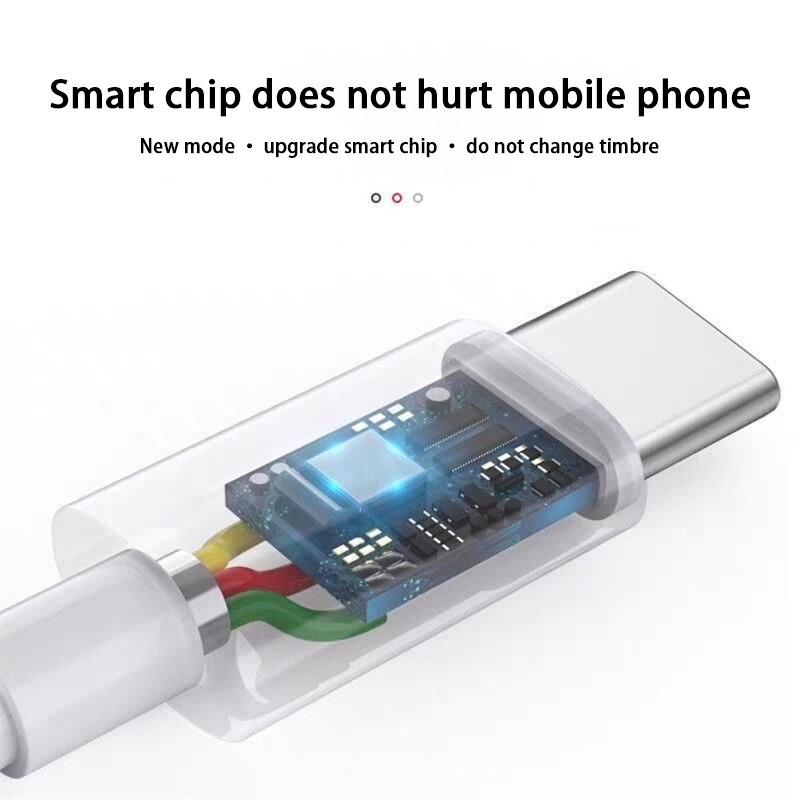 Headphone Adapter For huawei xiaomi Type-c AUX Earphone Adaptador on IOS 14 11 12 13 To 3.5mm Jack Female Male Charger Adapters