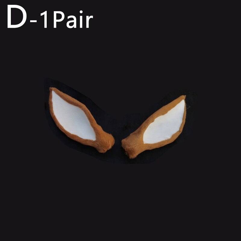 1 Pair Simulation Deer Ears DIY Headgear Accessories Wedding Photography Props Performance Cute Christmas Decorations: D-Dark brown