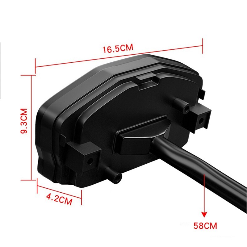 Compteur de vitesse universel LCD pour moto, compteur numérique, odomètre, 2/4 cylindres, pour Ducati, Honda et Yamaha