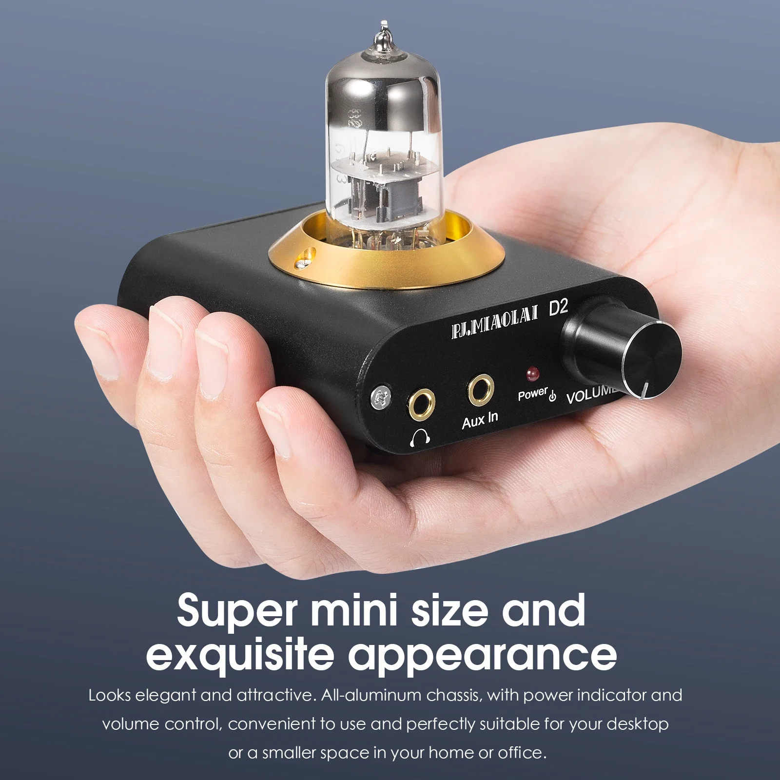 Douk Audio Ultra-compact Vacuum Valve Tube Headphone Amplifier Stereo Preamp for Home Desktop Audio System