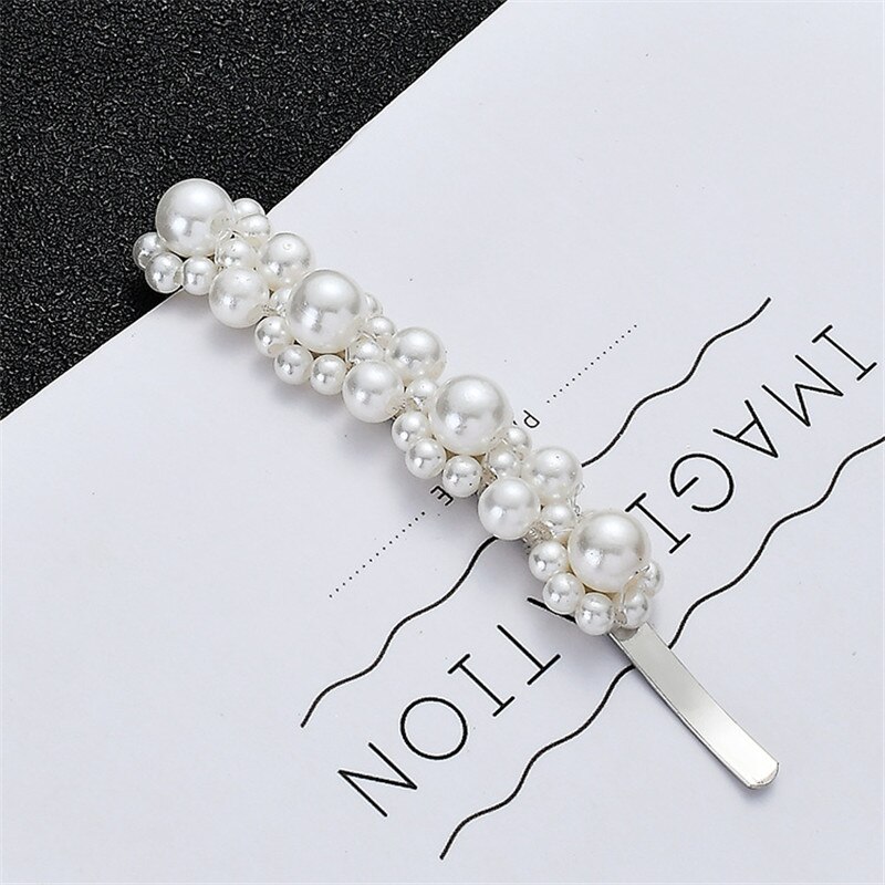 Women Full Pearl Hair Clips Snap Barrette Stick Hairpins Hair Styling Tools Hair Accessories Hairgrip: style 8