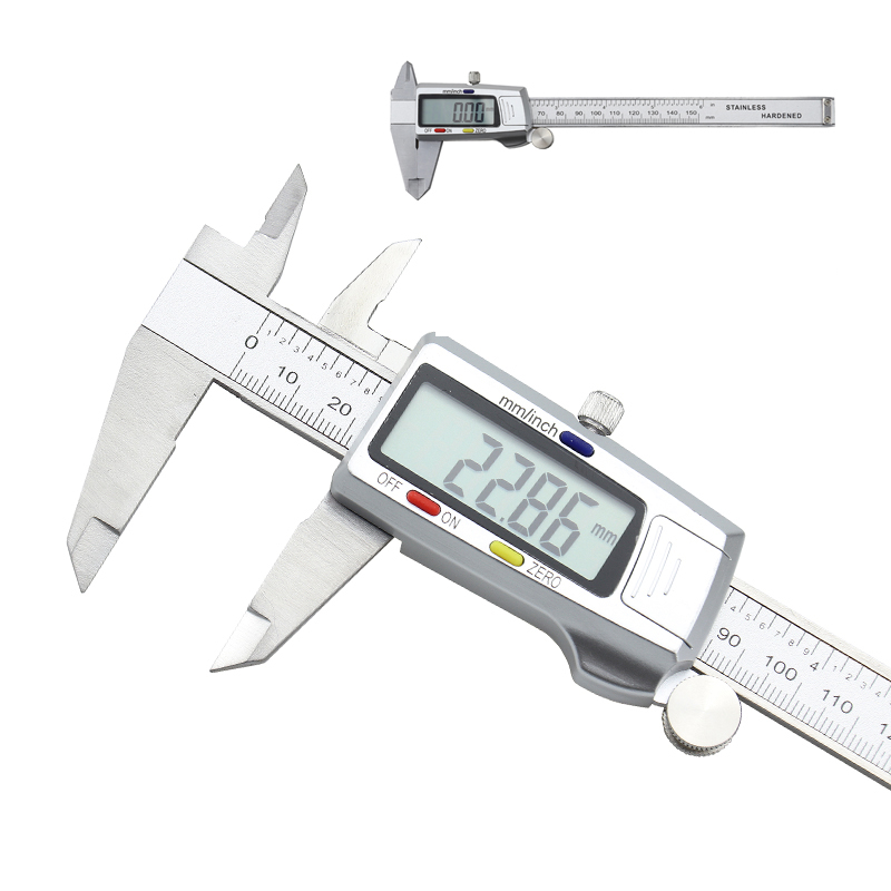 6 inch 150mm stainless steel measuring instrument LCD electronic caliper multifunctional vernier micrometer measuring hand tool