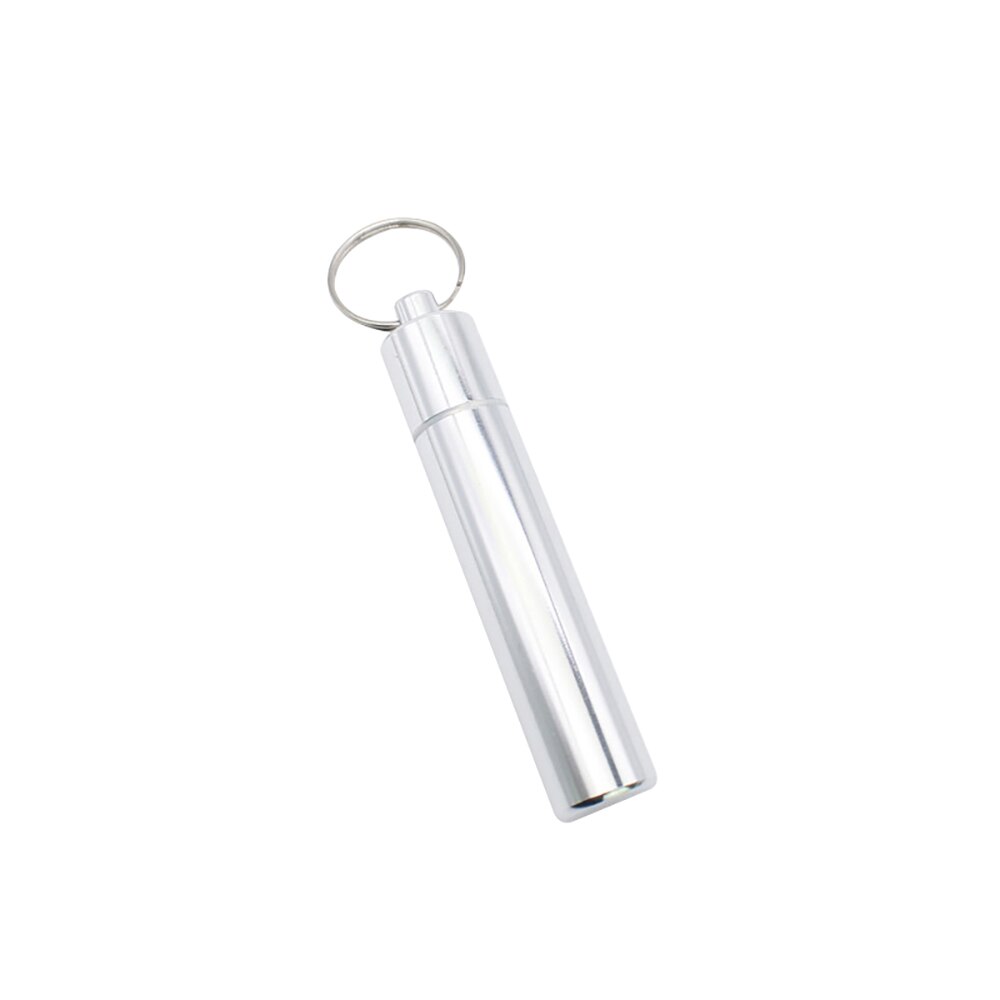 Ensemble de Cure-dents en acier inoxydable, outil de fil dentaire en métal avec support Portable, sceau de voyage domestique, boîte de rangement, Cure-Dent